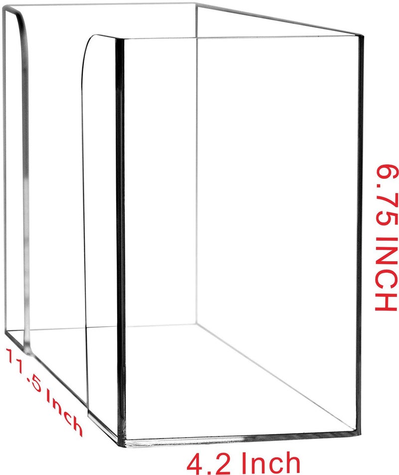 Cq acrylic Countertop Paper Towel Dispenser Folded Clear Guest Towel Napkin Holder  Suitable for Z-fold  C-fold or Multi-Fold Paper Towels Pack of 1 - Image 2